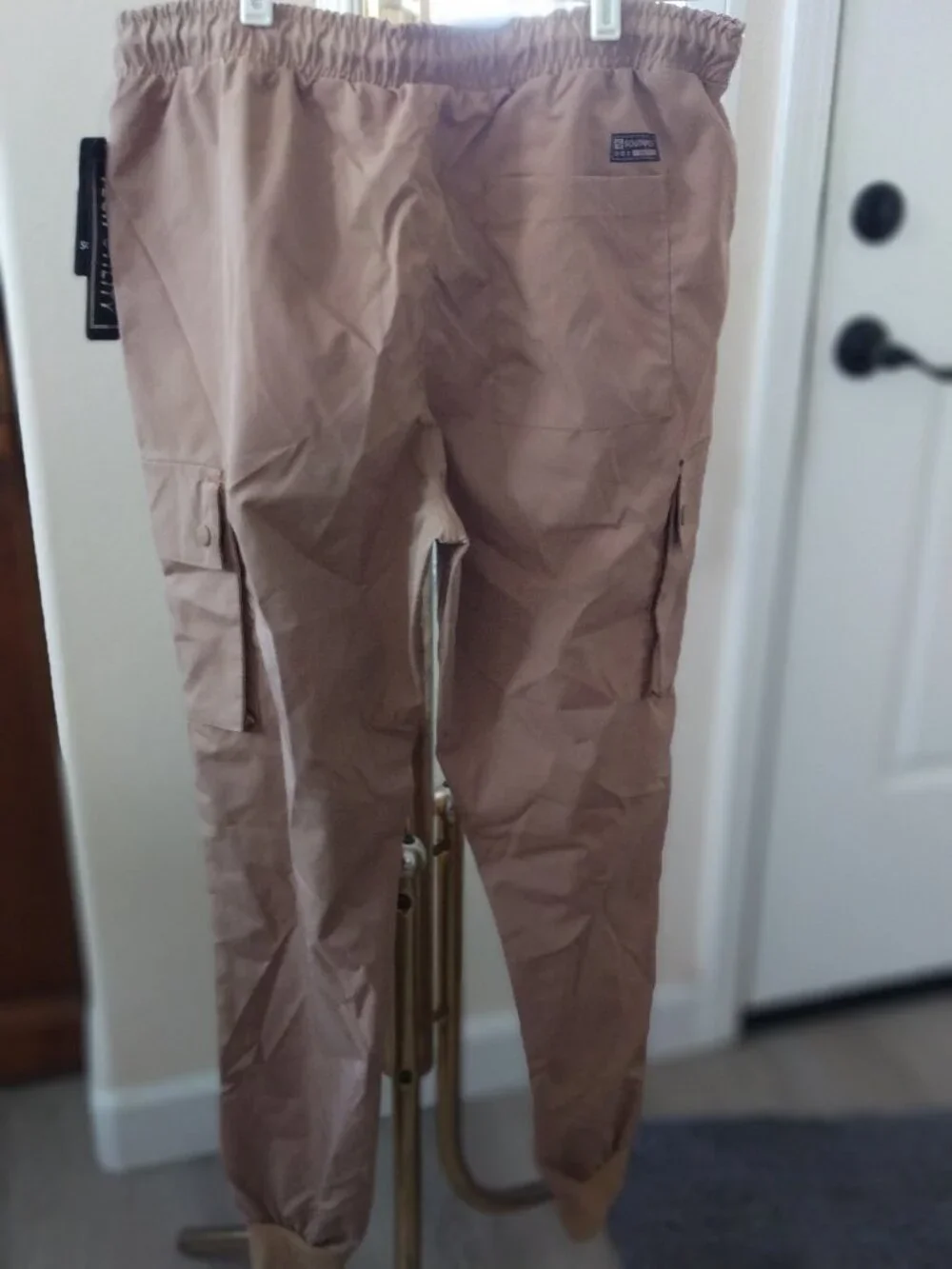 Southpole Pants Mens Large Tan Tech Utility Cargo Joggers Mechanical Stretch New